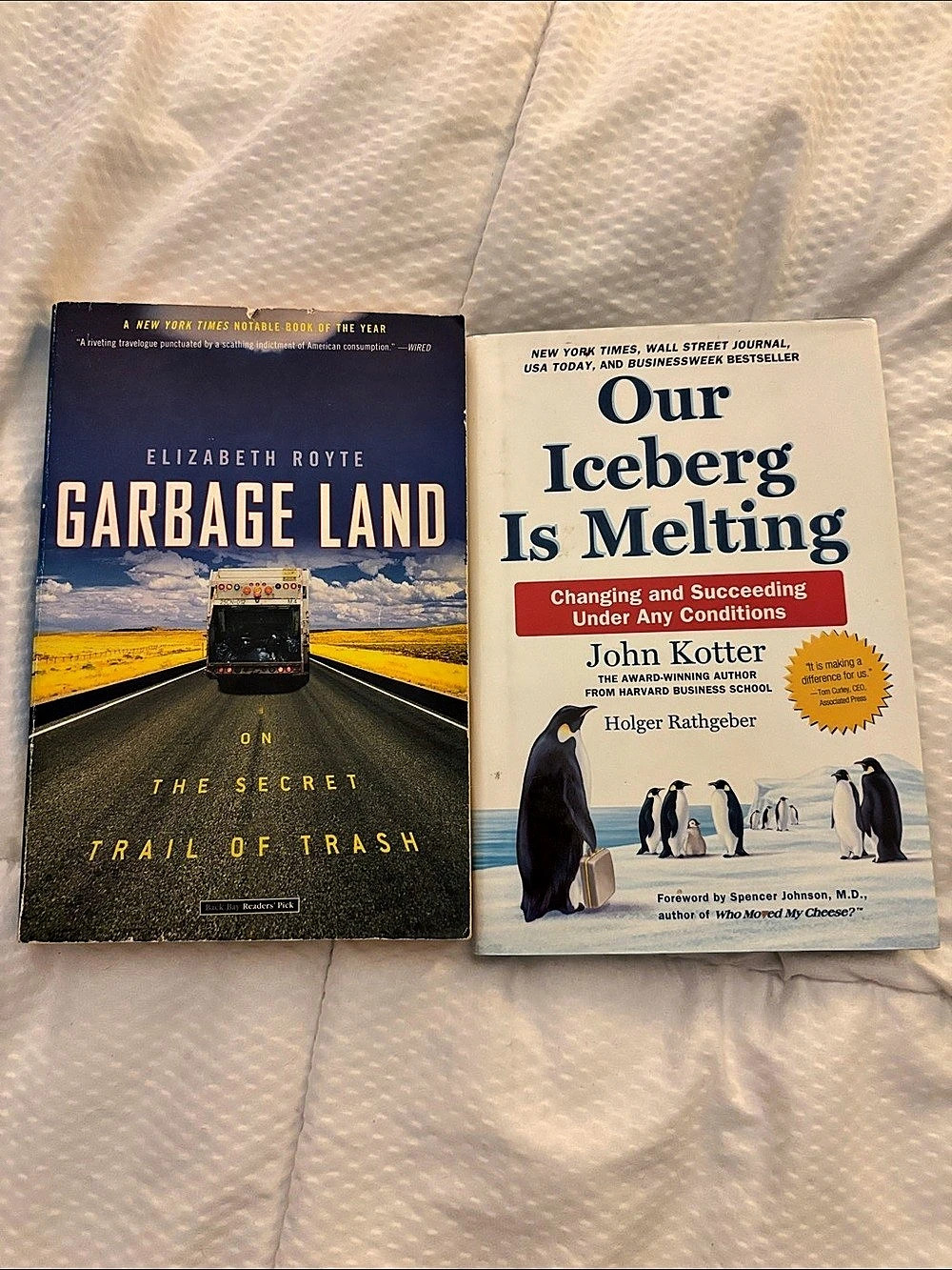Elizabeth Royte & John Kotter Paperback Books Blue & Yellow